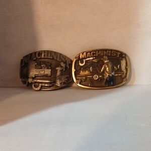 Machinist Belt Buckles in Silver and Gold